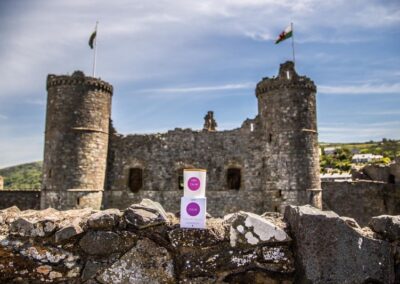 calm aromatherapy candle at Harlech Castle