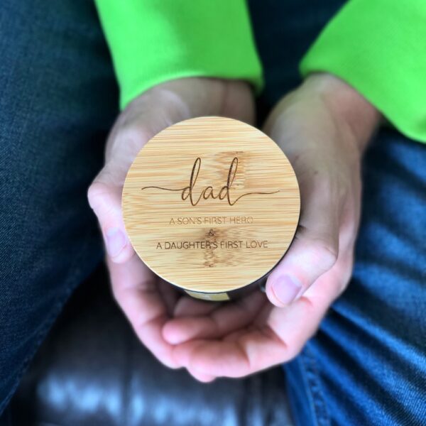 dad personalised candle