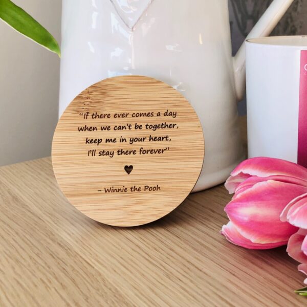 Winnie the pooh personalised candle lid