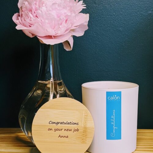Congratulations - personalised candle