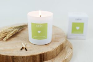 Lime, basil and mandarin scented Welsh candle
