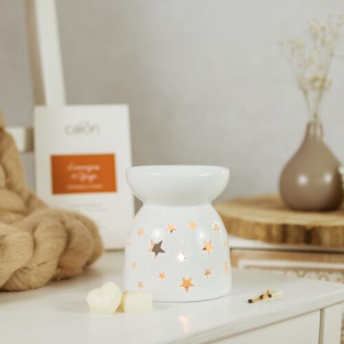 Luxury star ceramic burner with lemongrass and ginger wax melts