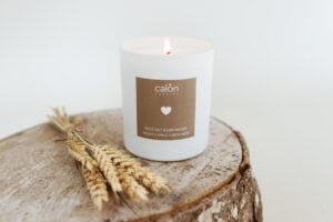 A Rock Salt seaside candle scented candle from Welsh candle company, Calon Home
