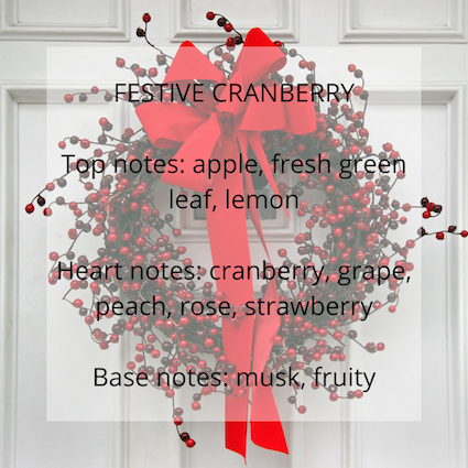 Festive Cranberry fragrance notes - Calon Candles