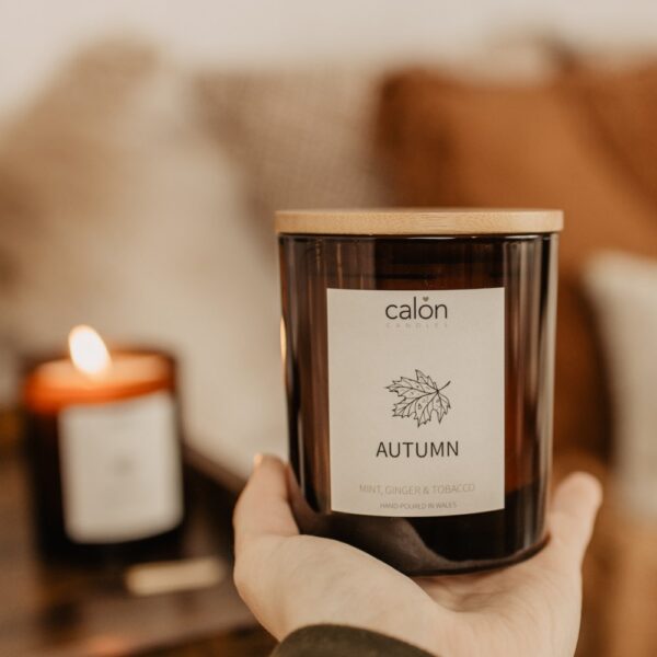 Mint, Ginger & Tobacco candle with lid