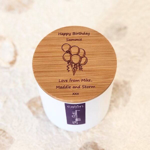Personalised birthday balloon candle