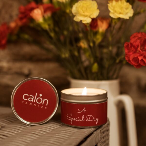 a special day bilingual mini tin candle