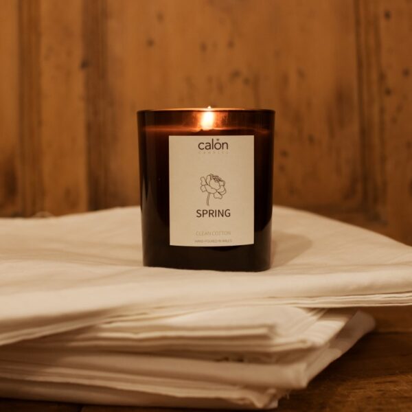 A cotton candle from the specialist in Welsh candles, Calon Home