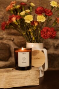 floral spring candle