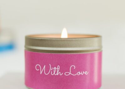 with love mini candle