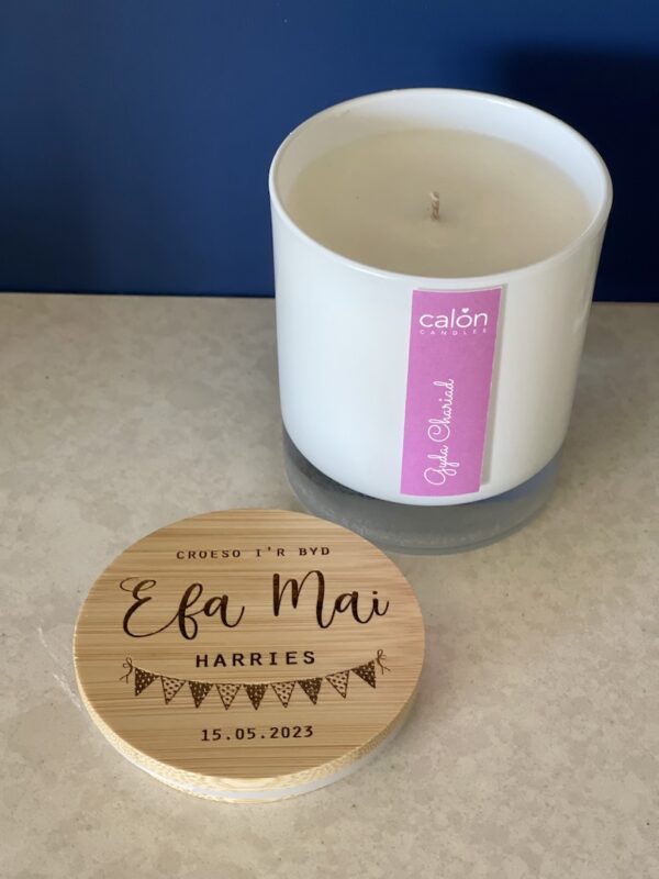 personalised new baby candle